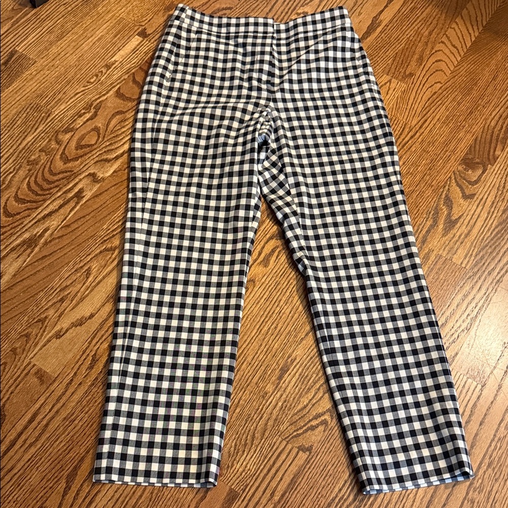 J. Crew Women’s Black and White Gingham Chinos
